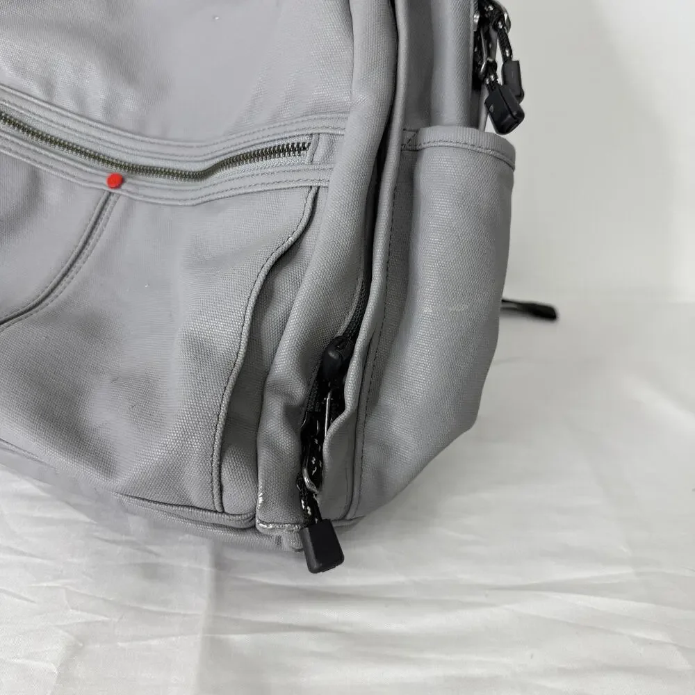 STATE Bags Backpack Frost Gray One Size Map Lining Laptop Sleeve Padded Straps